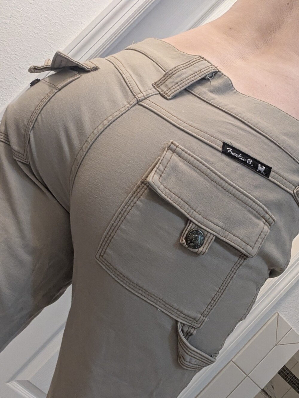 Frankie b vintage Cargo Khaki pants size 8/L